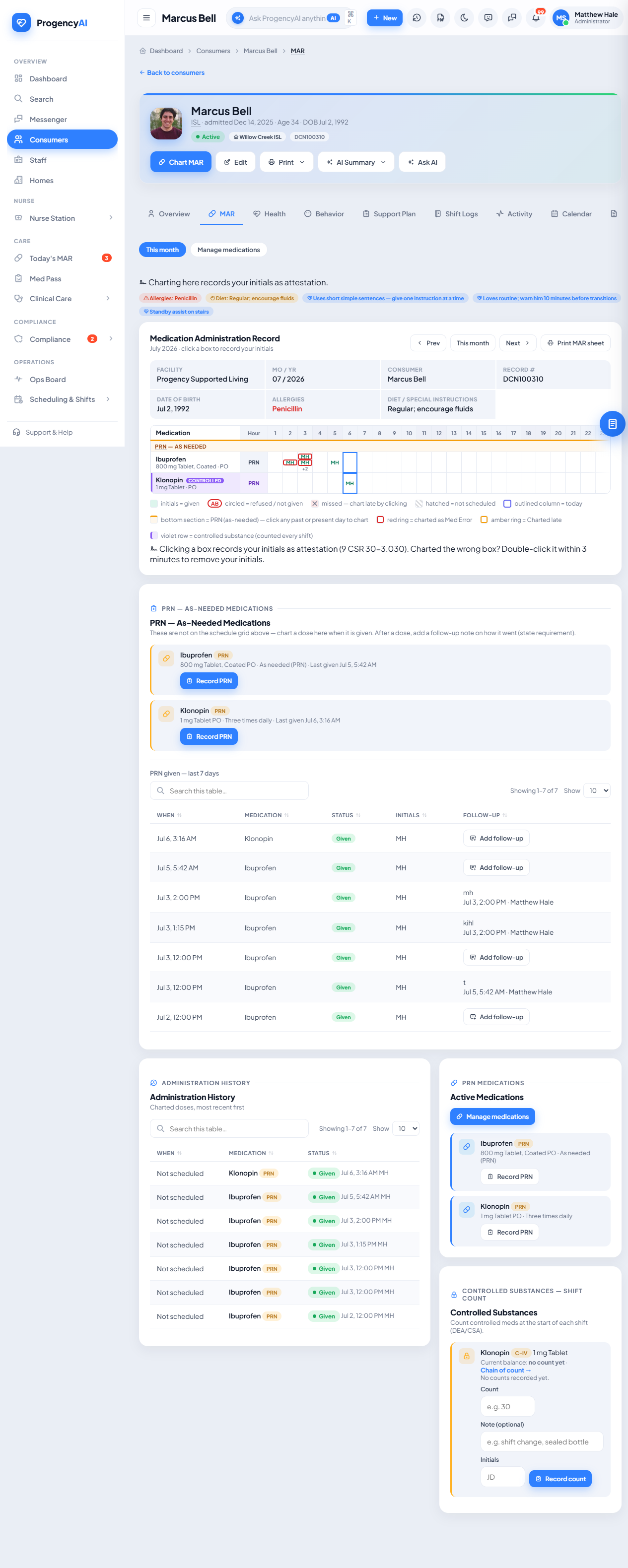 Consumer MAR grid