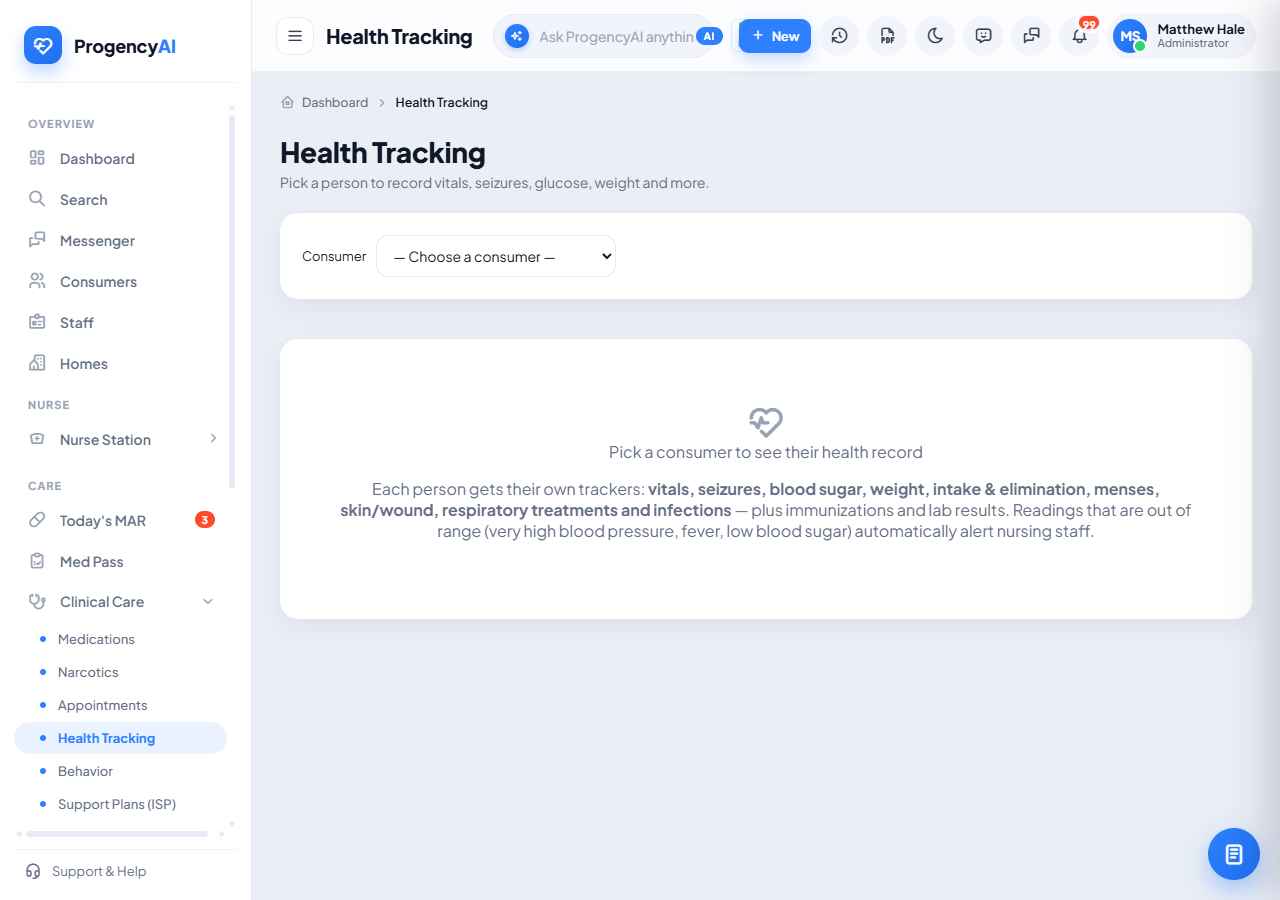 Health tracking