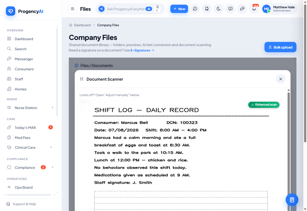 Computer-vision scanner screenshot